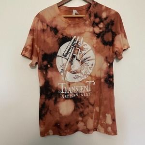 Transient Artisan Ales Brewery Bleach Tie Dye Tee shirt Large L
